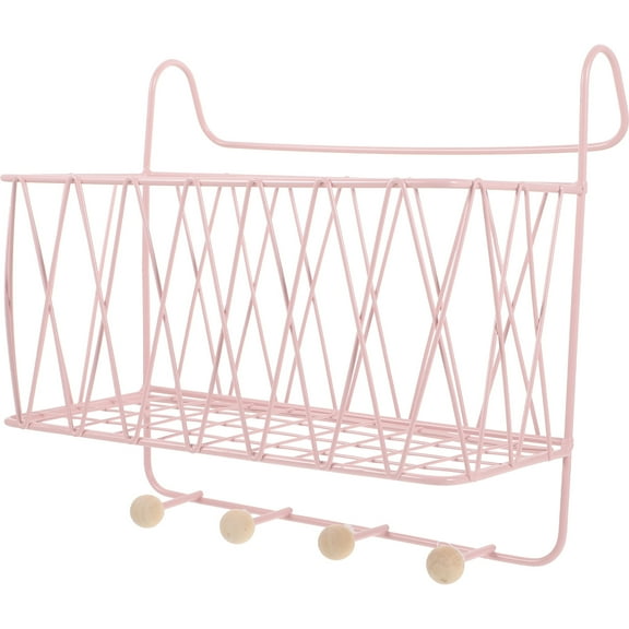 Minkissy 1-Pack Rectangular Iron Wall Organizer for Home and Office, Space Saving, Easy Installation, Wall Storage Rack