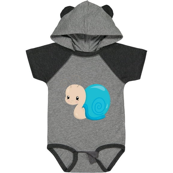 Inktastic Adorable Blue Snail Boys or Girls Baby Bodysuit
