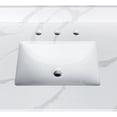 thumbnail image 7 of Montary 49-inch Quartz Bathroom Vanity Top with Undermounted Ceramic Sink & 4 Inch High Backsplash, 3/4" Thick Quartz Stone Vanity Sink Tops with 3 Pre-Drilled Holes, Calacatta White, 7 of 7