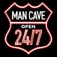 thumbnail image 2 of Villa, Mlli 26x26 White Modern Wood Framed Museum Art Print Titled - Open Man Cave Neon, 2 of 4