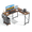 Brown, variant on YRLLENSDAN L-Shaped Desk with Reversible Storage Shelves, 43 inch Gaming Desk PC Desk for Small Space, Corner Desk for Home Office Bedroom Living Room, Black