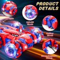 thumbnail image 3 of Spider Remote Control Car, 2.4Ghz Double Sided RC Cars with LED Light 360° Rotating RC Drift Car, 4WD Rechargeable RC Stunt Car Spider Toys for Boys 4-6 5-7 8-13 Girls Gifts Indoor Outdoor,, 3 of 6