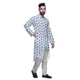 thumbnail image 2 of Atasi Long Sleeve Kurta Printed Button Down Asymmetric Designer Kurta For Boys, 2 of 5