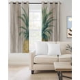 thumbnail image 2 of Vintage Pineapple Blackout Curtains for Bedroom Living Room Darkening Curtains 63 Inches Long Summer Botanical Watercolor Wooden Window Curtain 2 Panels Set Window Treatment Grommet Drapes 52"x63", 2 of 9
