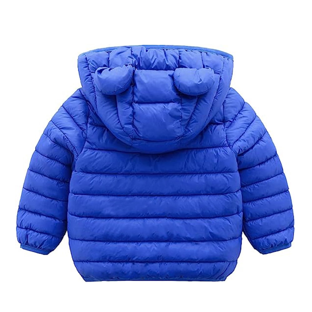 WIBACKER 1-5T Baby Boy Girl Cute Ear Hooded Puffer Jacket Pants Snowsuit Toddler Kid Winter Coat