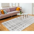 thumbnail image 6 of Trans-Ocean Imports RTO58703712 Liora Manne Rialto Grid Indoor & Outdoor Rug, Ivory - 4 ft. 10 in. x 7 ft. 6 in., 6 of 7