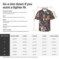 thumbnail image 5 of Kll Men'S Hawaiian Shirt Short Sleeve Button Down Beach Shirts-Mushrooms Snails Butterflies, 5 of 7