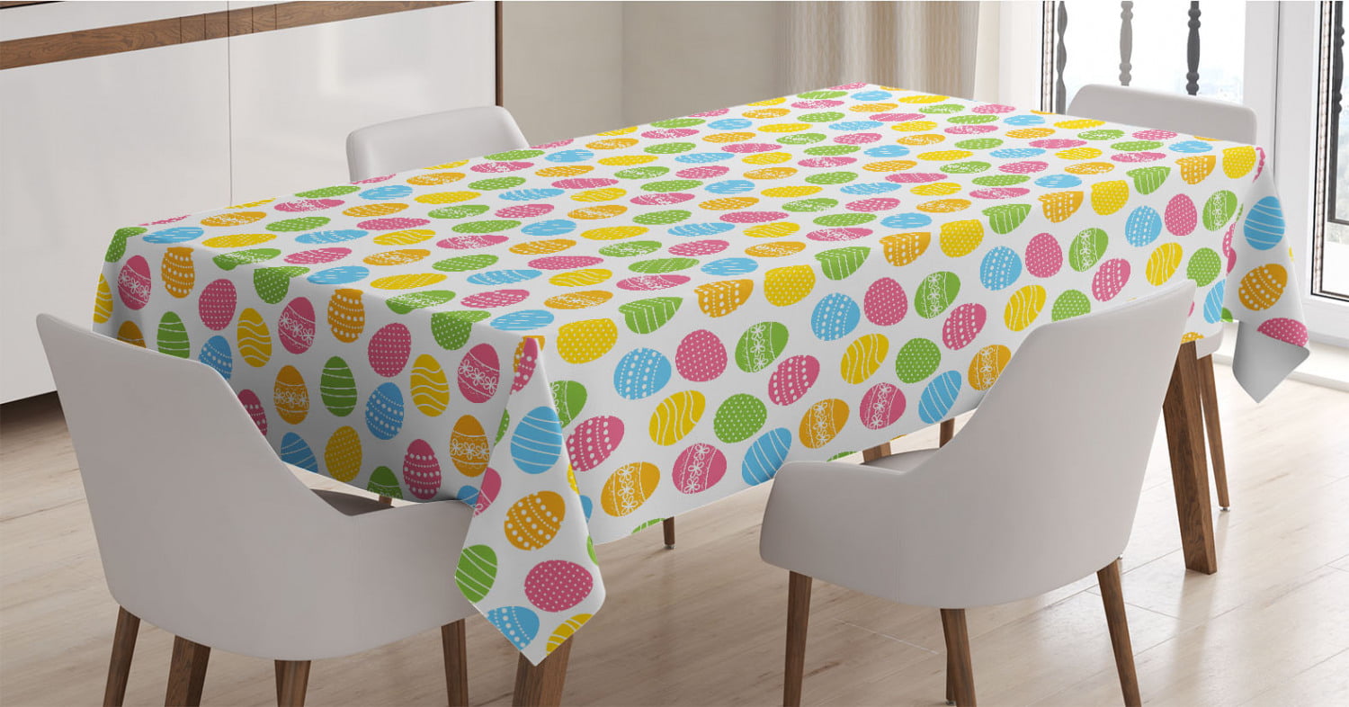 60 X 84 Ambesonne Fruits Tablecloth Pink Pale Green Lilac Summer Vitamin Cherry Pears Fig Apple Flowers Watermelon Freshness Pastel Rectangle Satin Table Cover Accent for Dining Room and Kitchen