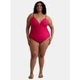 thumbnail image 2 of Time and Tru Women’s and Women’s Plus Mesh Inset One Piece Swimsuit, Sizes XS-3X, 2 of 5