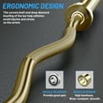 thumbnail image 6 of E.T.ENERGIC Olympic Barbell 47" for Weightlifting Power-lifting EZ Curl Bar Weight Barbell 500 LB Capacity Curling Bars for Hip Thrusts, Squats, Lunges, 6 of 6
