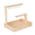 thumbnail image 4 of Jewelry Display Stand with 2 Stand Shops Bracelet Bracelet Jewelry Rack beige with hook, 4 of 8