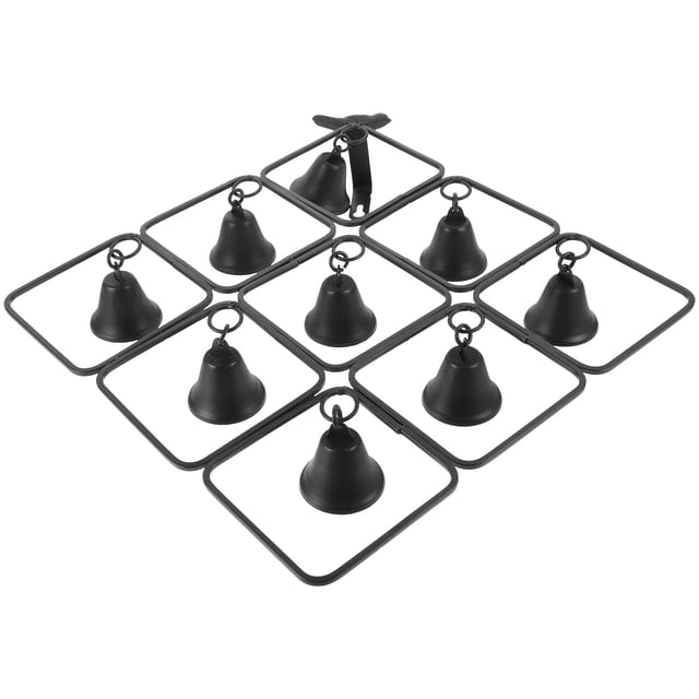IDEANATEGRATE Campana Colgante Decorativa De Metal Negro Para Jardín Y Con Estilo