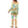 thumbnail image 5 of HELLHERO Floral Printed Women's Pajama Sets Crewneck Loungewear Long Sleeve Sleepwear with Jogger Pants Lounge Set, 2XL, 5 of 5