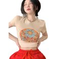 thumbnail image 1 of Camiseta corta ajustada para mujer, camiseta corta de verano para mujer, camiseta corta de verano para mujer, camiseta de manga corta para mujer, salida de alta intensidad, 1 of 9