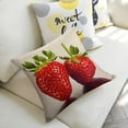 thumbnail image 3 of Two strawberries Linen toss pillowcase decoration pillowcase gifting preferred 18x18 inch cushion cover sofa pillowcase sofa bedroom living room car, 3 of 5