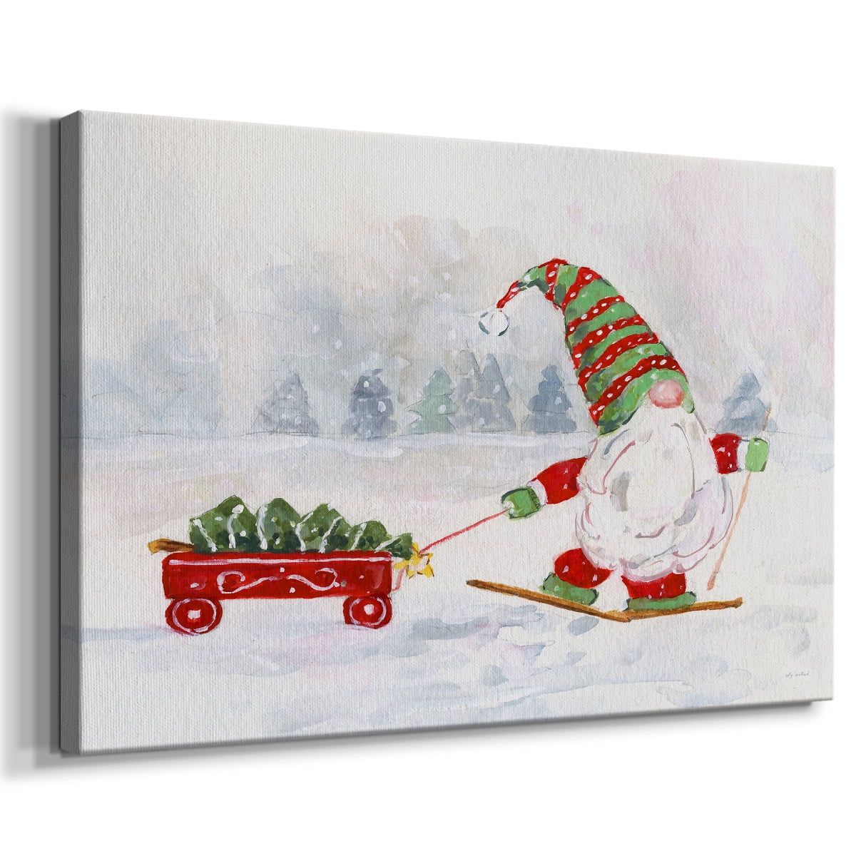 Winter Gnome I- Gallery Wrapped Canvas