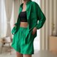thumbnail image 5 of Conjunto de pantalón corto de 2 piezas para mujer cuello en V camiseta informal de gran tamaño pantalones cortos traje de vacaciones FLhrweasw Nuevo, 5 of 7