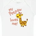 thumbnail image 4 of Inktastic My Peepaw Loves Me Cute Giraffe Boys or Girls Baby Bodysuit, 4 of 5