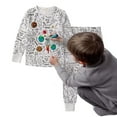 thumbnail image 4 of WIBACKER Color Your Own Pajamas for Big Boys, Kids DIY 2PCS Cotton Pjs Sleepwear Set - Rocket 7 Years, 4 of 7