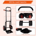 Heavy Duty Trolley Hand Truck, 440 lbs Capacity, Adjustable Height