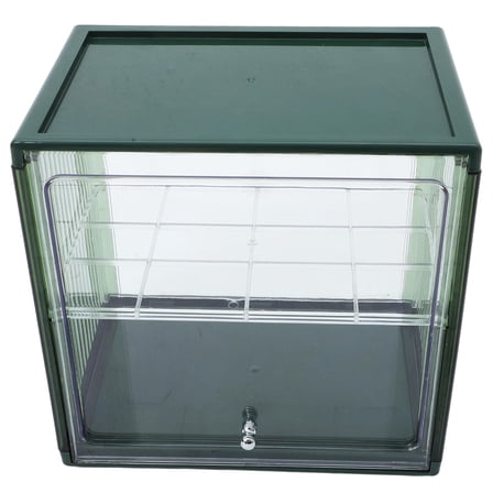 MERRYHAPY Plastic Bread Keeper Container with Flat Door Design, Fresh Keeping Storage Box, Simple Luxury, 1 Piece, Green