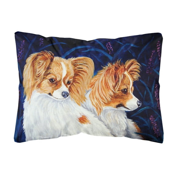 Carolines Treasures 7241PW1216 Papillon Canvas Fabric Decorative Pillow, 12H x16W, multicolor
