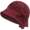 thumbnail image 1 of Women Cotton Bucket Hat Handmade Crochet Knit Floral Summer Bucket Hats, 1 of 5