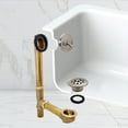 thumbnail image 3 of Westbrass 14" Brass Bathtub Assembly with Trip Lever and Strainer Drain, Satin Nickel, 3 of 17