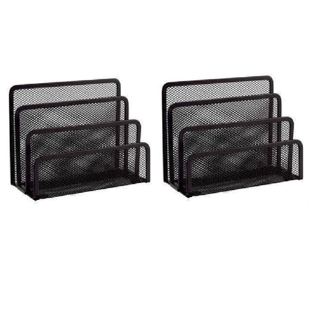 YBM Home Desk Mail Organizer for Office, 3Slot Mesh Letter Sorter