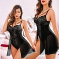 thumbnail image 2 of Lingerie for Women CaiDieNu Sexy Lace Chemsie Sleepwear - Black, 2 of 3