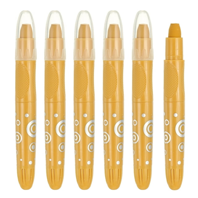 Uxcell 6Pcs Watercolor Gel Crayon for Coloring, Earth Yellow