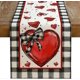 thumbnail image 1 of ZHAOCHENG Camino de mesa para el día de San Valentín, diseño de lunares y corazones rojos, decoración de mesa de granja decorativa para cocina, comedor, cena, fiesta, L - 33 x 275 cm, 1 of 5