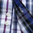 thumbnail image 4 of ALLLIST Collared Shirts for Men Cotton Short Sleeve Big And Tall Button Down Shirts Plaid Blue Casual Clothes for Men, 4 of 9