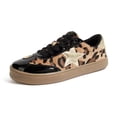 thumbnail image 3 of LUCKY STEP Womens Fashion Star Sneakers Wide Toe Lace Up Casual Shoes,Leopard, 3 of 11