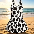 thumbnail image 2 of SONXAHE Tween Girls UPF 50+ Skirted One Piece Swimsuit Cow Print Swimsuits Bathing Suits Pool Swimwear, 2 of 4