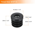 thumbnail image 2 of Unique Bargains 10 Pcs Inserts pour Tubes Ronds avec Filetage M10, pour Tube Rond 30mm/1.18 Pieds, Insert de Roulette en Plastique Noir Rond, 2 of 7