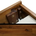 thumbnail image 7 of Acacia Aurora King Solid Wood Bed Frame with Headboard, Caramel, 7 of 7