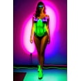 thumbnail image 4 of Stephen Chambers 13x18 White Modern Wood Framed Wall Art Titled - Neon Venus 32, 4 of 6