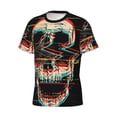 thumbnail image 3 of Rocae Glitch Screaming Skull for Men's Moisture-Wicking Crew Tee - T-Shirt for Sports, Outdoor Activities, and Casual WearMedium, 3 of 9