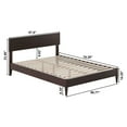 thumbnail image 2 of Modern Low Profile Platform Bed - Solid Wood Bed Frame - Espresso Finish - Full Size Bed, 2 of 6