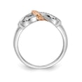 thumbnail image 3 of 14K White and Yellow Gold Infinity Heart Promise Ring with Diamonds, 3 of 4