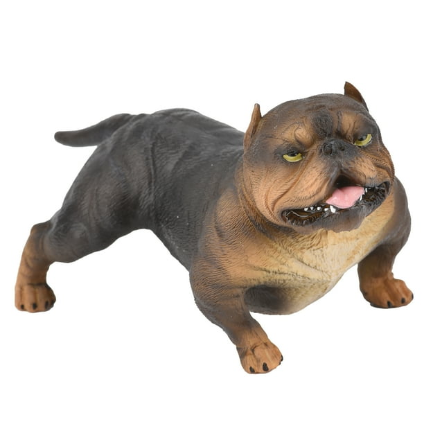 Estatuilla de perro American Bully Pitbull modelo de acción de Bulldog sólido en miniatura de simulación regalo de colección decorativa para amantes de los perros ANGGREK Otros