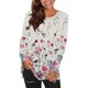 thumbnail image 1 of Tops de cuello redondo transpirables cómodos de manga larga con estampado de moda para mujer Pompotops FGAJ9704, 1 of 5