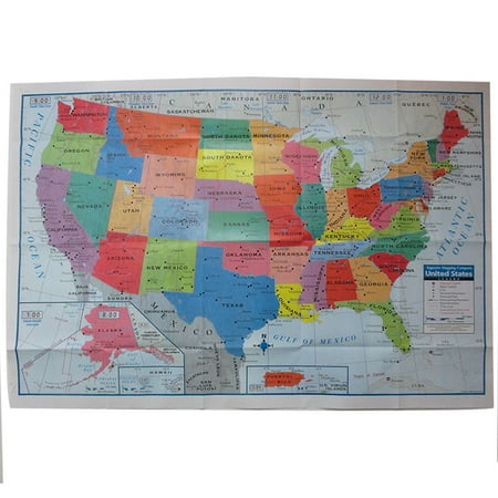 Map Canvas Mural Banner - United States USA Wall Map Poster 40