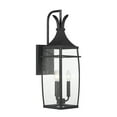 thumbnail image 4 of Matte Black Three Light Outdoor Wall Lantern from the Montpelier Collection, 4 of 5