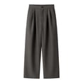 thumbnail image 4 of WMNTST Women's Dress Pants Straight-Leg High Waisted Business Trousers Solid Color Regular Fit Everyday Office Casual Pant, 4 of 4