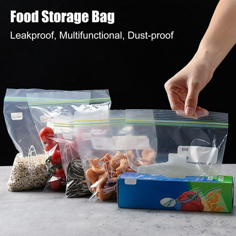 Zip Lock Storage Food Reusable Bag Bags Freezer Clear Transparent Plastic  Seal