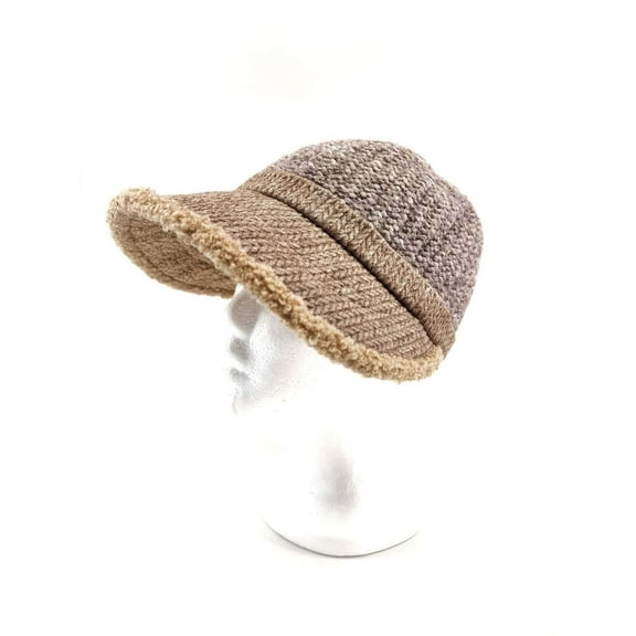 Elegant Boucle Lined Warm Winter Cap
