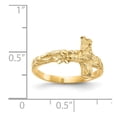 thumbnail image 3 of Solid 14k Yellow Gold Diamond-cut Crucifix Cross Ring Band Size 6, 3 of 6