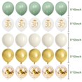 thumbnail image 3 of YANSION 18th Birthday Decorations for Women Girls, 18th Birthday Party Kit with Green Gold Happy 18th Birthday Banner, Green Sand White Gold Confetti Balloons, Number 18 Balloon Triangle Flag Banner, 3 of 8